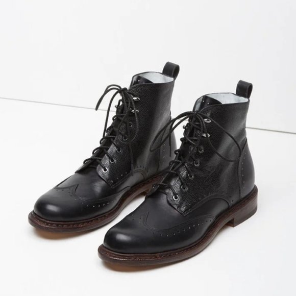 RAG & BONE Oxford Cozone Leather Boot In Black. Size 6.5 - Picture 1 of 16